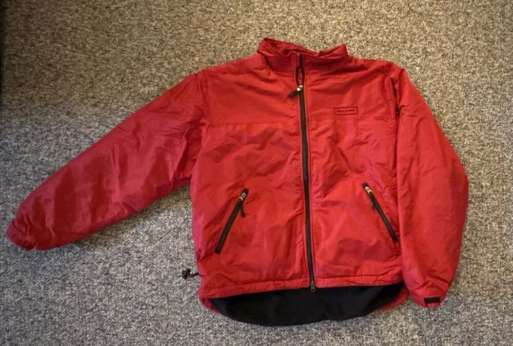 Polo Sport Ralph Lauren Jacket Size L Red Fleece Lined Full Zip